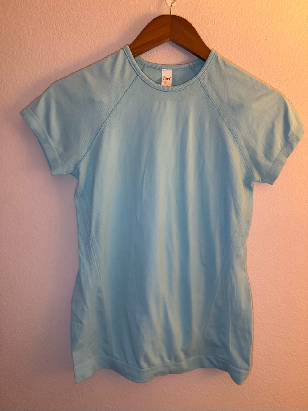 Athleta Light Blue Short Sleeve Performance Tee